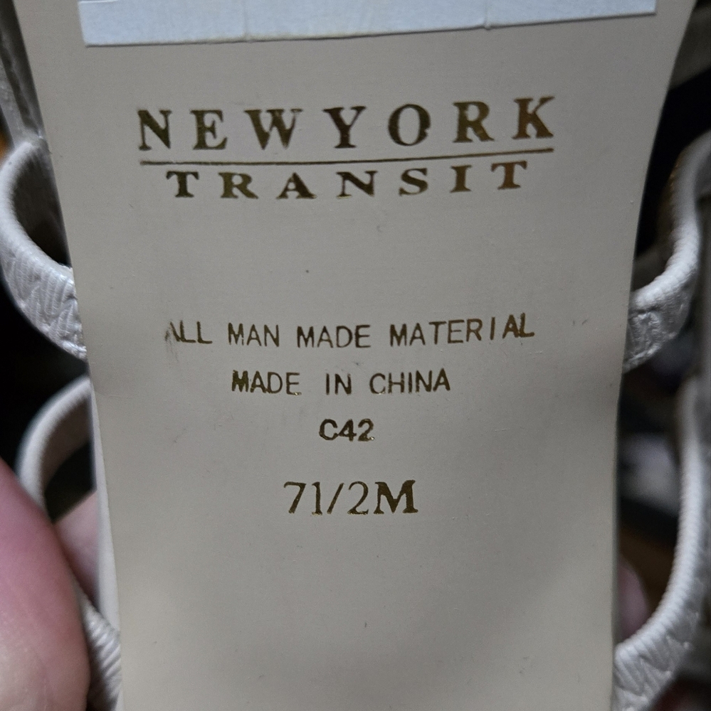 New York Transit NEW Cream Strappy "Naked" Sandals Sz7.5M - Picture 5 of 12